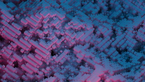 Abstract cubes shifting and transforming in a dynamic pattern. Design Stock Footage 315173707