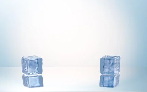 Abstract cubes with water wave, 3d rendering. Illustrazione stock