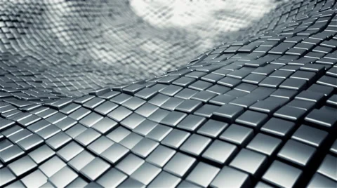 Abstract Cubes Wave, 3d Animation 4k Stock Footage 64294308