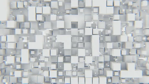 Abstract cubic grid. Seamless loop. Stock Footage 125596405