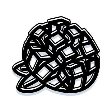 Abstract cubic object creating geometric pattern illustration Stock Illustration