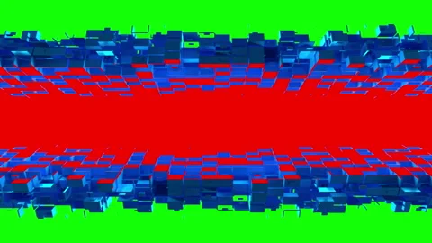 Abstract cubic particles angle with chroma key 動画素材 196995001