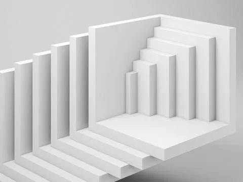 Abstract cubical shapes, cgi background pattern. 3d Stock Illustration