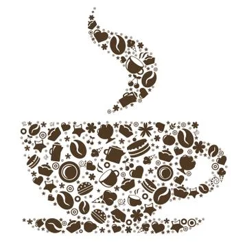Abstract cup of coffee Stock Illustration