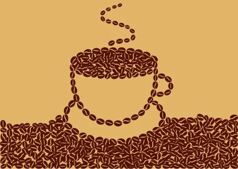 Abstract cup of coffee Stock Illustration