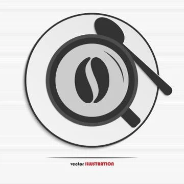Abstract cup of coffee web icon Stock Illustration