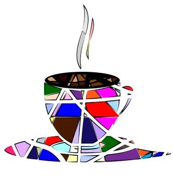 Abstract cup of tea Stock Illustration