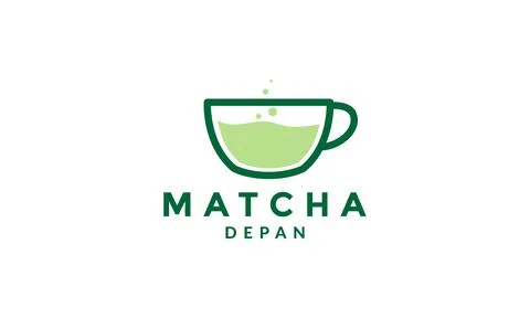 Abstract cup tea matcha logo symbol vector icon illustration graphic design Ilustración de archivo