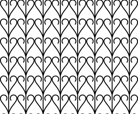 Abstract curly geometric seamless pattern. Doodle background. Vector Stock Illustration