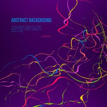 Abstract curly line background Stock Illustration