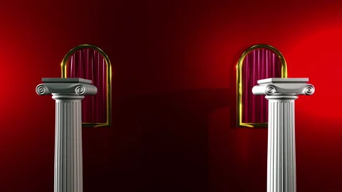 Abstract Curtain Pillar Background Vídeo Stock 255578587