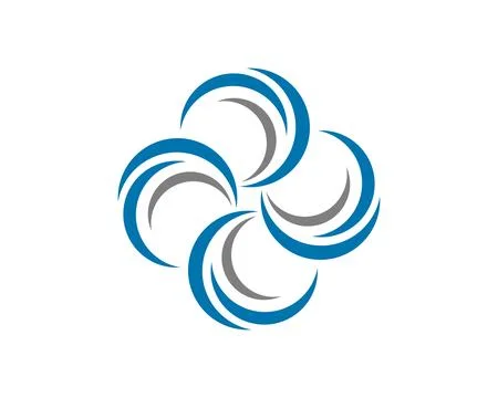Abstract curve 1 logo template Stock-Illustration