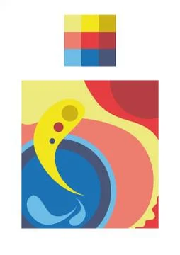 Abstract curve composition in vector Stock Illustration