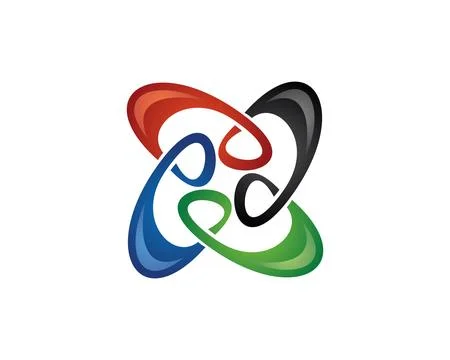 Abstract curve connection 2 logo Stock Illustration