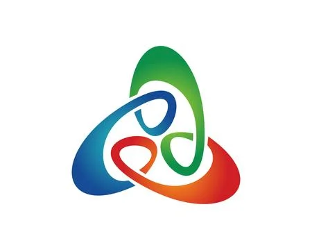 Abstract curve connection logo template Stock Illustration