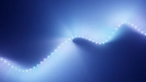Abstract curve flare light background with film grain Stock Footage 256157844