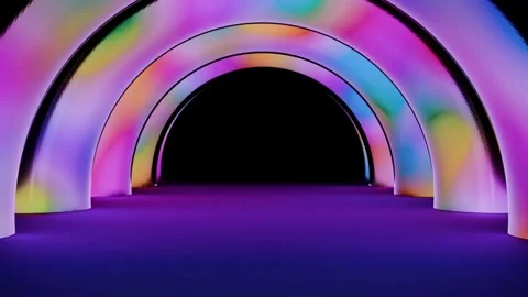 Abstract Curve Funnel Passage Background Loop Video Stock Footage 337636922
