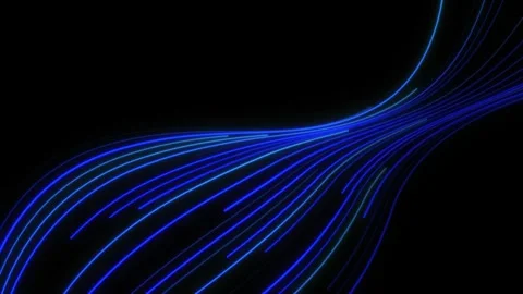 Abstract curve glow lines light background. Neon motion energy futuristic wave Stock Footage 320677281