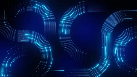 Abstract curve line circle technology background Stock Footage 255766475