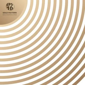 Abstract curve line pattern gold color on white background. Stock Illustration