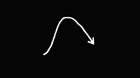 Abstract Curve Motion with Arrow Progression in Dark Space Stock Footage 340940509