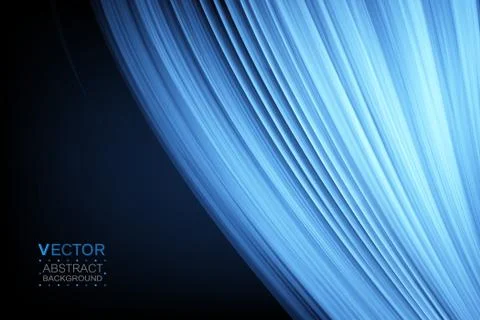 Abstract curve. Smooth silk texture. Vector background. Stock Illustration