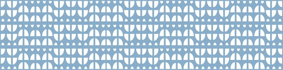 Abstract curve vector pattern border. Blue geometric banner design. Stock Illustration