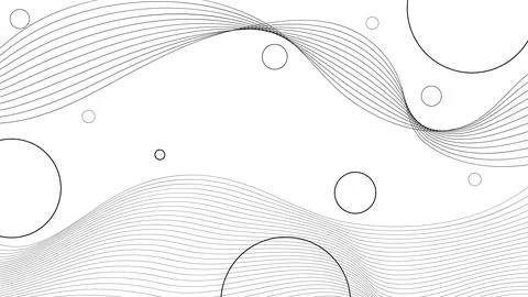 Abstract curve wave and circle background Stock Illustration