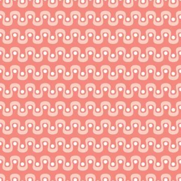 Abstract curve wave pattern design with dots in orange. Illustrazione stock