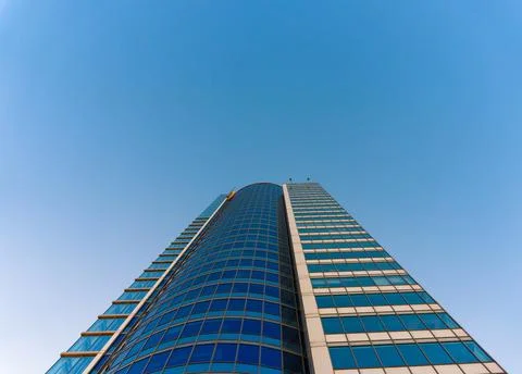 Abstract curved architectural pattern background, concept of future modern Stock Photos