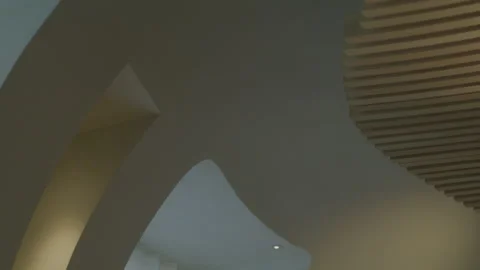 Abstract Curved Architecture Inside Oslo Opera House Stock Footage 273708305