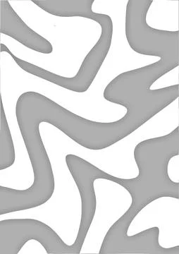 Abstract curved background. Deformed pattern. White, grey colors Stock Illustration