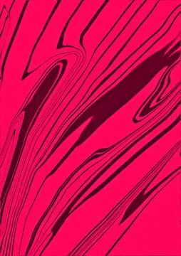 Abstract curved background. Deformed pattern. Bright red colors Stock Illustration