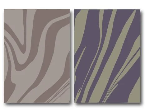 Abstract curved background, pattern collection, Deformed pattern Stock Illustration