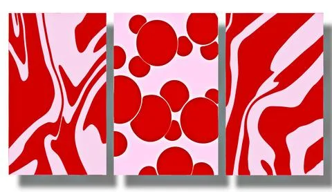 Abstract curved background, template collection, Deformed pattern, trendy Stock Illustration