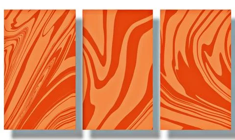 Abstract curved background, template collection, Deformed pattern, trendy Stock Illustration