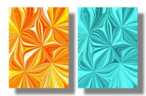 Abstract curved background, template collection, Deformed pattern, trendy Illustrazione stock