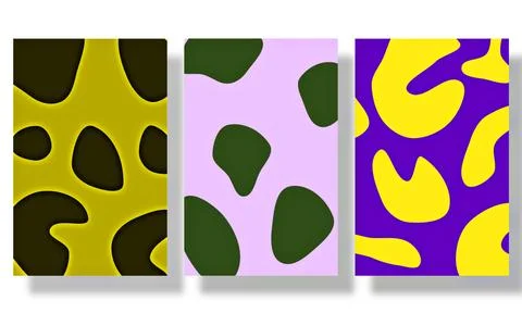 Abstract curved background, template collection, Deformed pattern, trendy Stock Illustration