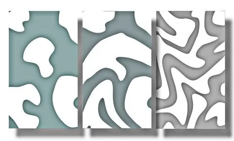 Abstract curved background, template collection, Deformed pattern, trendy Stock Illustration