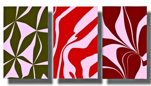 Abstract curved background, template collection, Deformed pattern, trendy Stock Illustration
