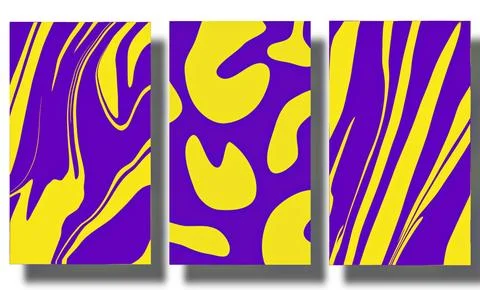 Abstract curved background, template collection, Deformed pattern, trendy 스톡 일러스트