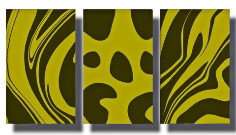 Abstract curved background, template collection, Deformed pattern, trendy Stock Illustration