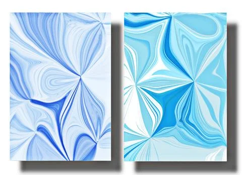 Abstract curved background, template collection, Deformed pattern, trendy Stock Illustration
