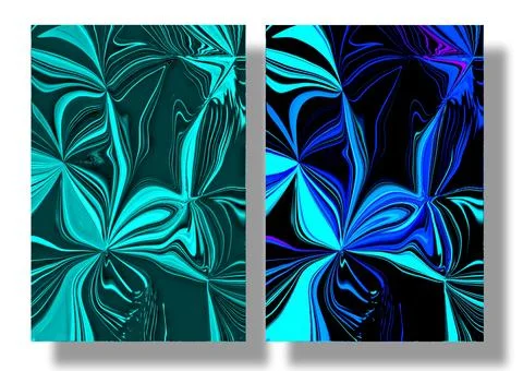 Abstract curved background, template collection, Deformed pattern, trendy Stock Illustration