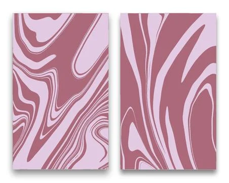 Abstract curved background, template collection, Deformed pattern, trend colors Stock Illustration