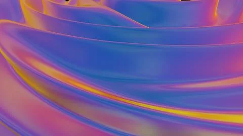 Abstract curved gradient waves in blue and orange tones.. Illustrazione stock