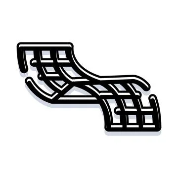 Abstract curved grid pattern creating fluid motion 스톡 일러스트