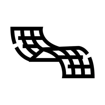 Abstract curved grid pattern vector illustration Stockillustratie