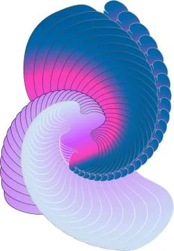 Abstract curved line pattern. イラスト素材