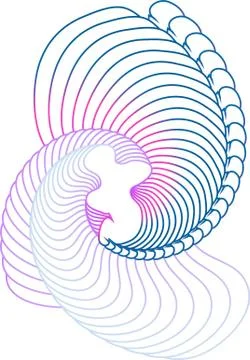 Abstract curved line pattern. Stock Illustration